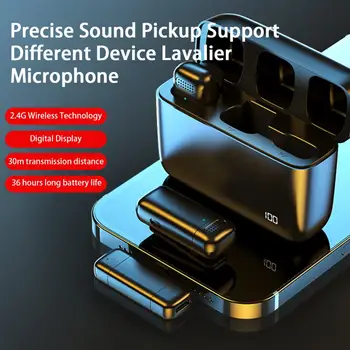 Bezdrôtové Lavalier Mikrofón Prenosné Audio Nahrávanie Videa Mini Mic pre iPhone, Android Live Vysielanie Herné Spoplatnené