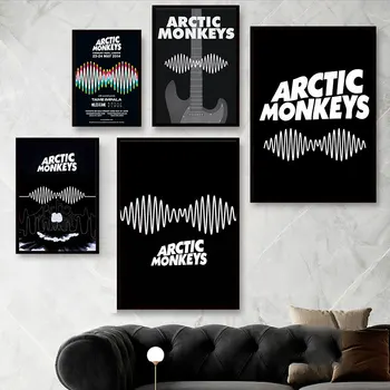 Black Arctic Monkeys SOM Album Hudba Plagáty a Tlač Plátno na Maľovanie na Stenu Umenie Obrázok pre Teen Izba Moderné Domáce Dekorácie Darček