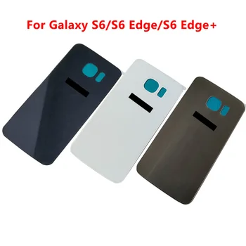 Bývanie obal Pre Samsung S6/S6 Edge/S6 Okraji Plus Batérie Zadný Kryt Sklo Zadný Panel Dverí Náhradný Diel S Samolepiace nálepky