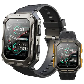 C20 PRO Smart Hodinky Mužov Bluetooth Hovor Outdoorové Športy 1.83 palcový Veľkej Obrazovke Hlasový Asistent Fitness C20Pro Smartwatch