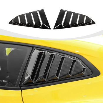 Carbon Fiber Vzor Bočné Okná Žalúzie Pre Chevrolet Camaro 2017-2023 okenného Skla Žalúzie Doplnky, ABS Uhlíkových Vlákien