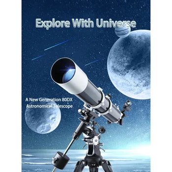Celestron-Profesionálne Astronomické Reflektor, Astronomickému Teleskopu, Deluxe 80EQ 500X, Mesiac Priestor, Planéty Pozorovanie Hviezd