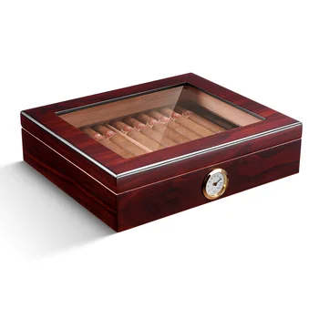 Cigary Humidor Box Céder Drevo S Zvlhčovač Cigaru Prenosné Cestovné puzdro, Cigary Box S Kovovou Vlhkomer Fit 35pcs