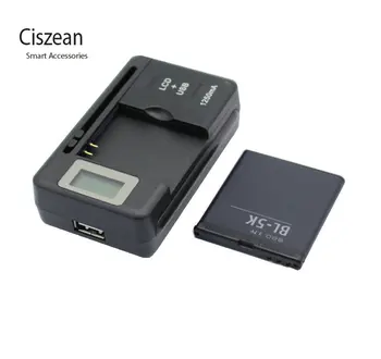 Ciszean 1x BL-5K Náhradné Batérie +Univerzálny Nabíjač pre Nokia N85 N86 N87 8MP 701 X7 X7 00 C7 C7-00S Oro X7-00 2610S T7 BL5K