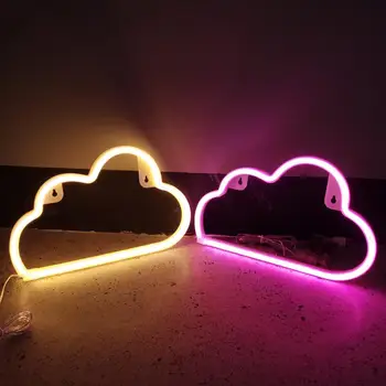Cloud Tvar Domáce Dekorácie LED Farebné Dúhy Neónový nápis Svetlo Lampy na Izbu