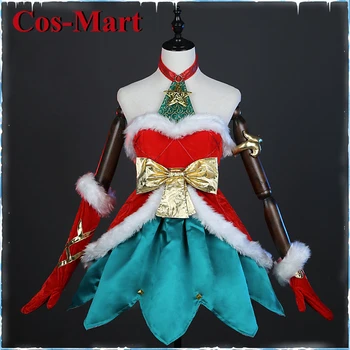 Cos-Mart Hre LOL Jinx Cosplay Kostým Ľad A Sneh Festival Nádherné Vianoce Formálne Šaty Činnosť Strany Úlohu Hrať Oblečenie