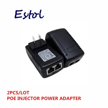 DC48V 0,5 A 10/100Mbps PoE Injektor Napájania Cez Ethernet Adaptér,pin 4/5(+),7/8(-) AC100-240V,IP Kamery U. S. Štandardné 2 Ploché Čapy