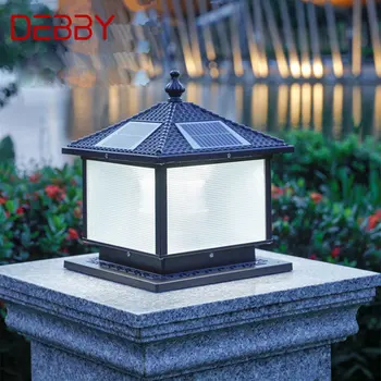 DEBBY Solárne Post Lampa LED Vonkajšie Tvorivé Jednoduché Pilier Svetla Vodeodolné IP65 pre Domáce Villa Hotel Nádvorie Verandu