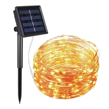DIY 100/200/300/400 LED Solárne Svetlo Vonkajšie String Svetlá Pre Sviatok Vianočný Večierok Nepremokavé Rozprávkových Svetiel Záhrada Garland