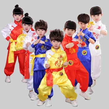 Deti Tradičné Čínske Wushu Oblečenie pre Deti Bojových Umení Jednotné Kung Fu Oblek Dievčatá Chlapci Fáze Výkonu Kostým Nastaviť