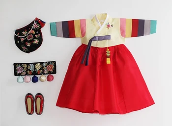 Dievčenské Hanbok Dovezené Z Južnej Kórey Detí Hanbok Dievčenské Hanbok Fáze a Rozsiahle Výkon Činnosti Oblečenie