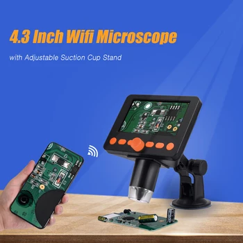 Digitálny Mikroskop 1000X 1080P Wifi Video a Ďalekohľad 8 LED Svetlá/ Nabíjateľné Priemyselné Mikroskopom Kamera pre Elektroniku