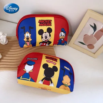 Disney Karikatúry Kawaii Shell Taška Mickey Mouse Tašky Goofy Donald Duck Usporiadať Kozmetická Taška Skladovanie Taška Eco Friendly Kúpeľňa
