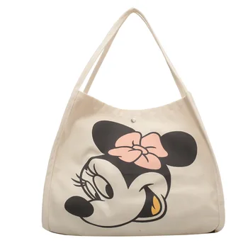 Disney Mickey Mouse Veľkú Kapacitu Taška cez Rameno Žena 2022 nakupovanie Plátno Taška na Rameno, Kabelka Študent Cestovanie Tote Bag