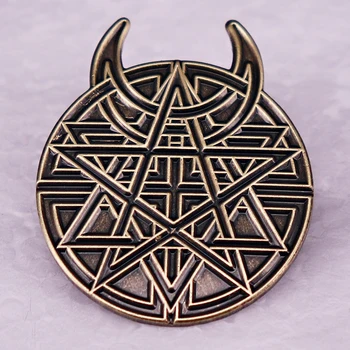 Disturrbed hviezdy, mesiac logo Smalt Pin Hudby, Odznaky, Brošne Šperky Príslušenstvo Americká heavy metalová kapela