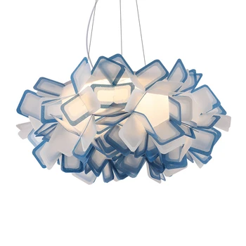 Dizajn Kvet Lampa LED prívesok, osvetlenie Stropu Akryl Tienidlo Kvet Tvar domova Závesné Svetlo pre Obývacia Izba, Spálňa