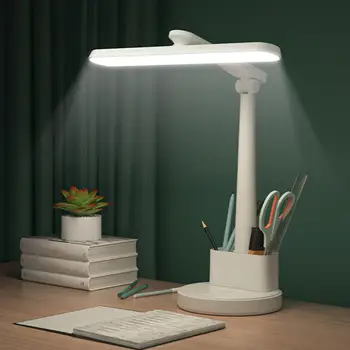 Dotykové Ovládanie LED Svetla na Čítanie s Držiak na Pero Skladací Typ Noc Lampa Stolná Nočné Svetlo Skladacia Kancelárske potreby