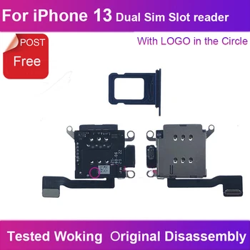 Dual Sim Kariet Pre iPhone 13 Dvojitý zásuvka na Kartu Sim Konektor Páse s nástrojmi Flex drážka pre Kábel Držiak Opravy Dielov