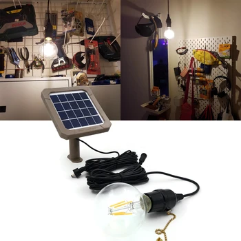 Eddie Vintage 300X Teplá Biela LED Solárny Prístrešok Lampa Krytý Domov Svetla na Workshop Sklad a Úložný Priestor