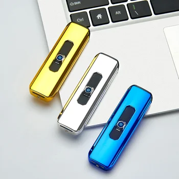 Elektrický Zapaľovač USB Nabíjateľné Prenosné Vetru Fajčenie Príslušenstvo Nástroje Multicolor Zapaľovače Ultra-tenké