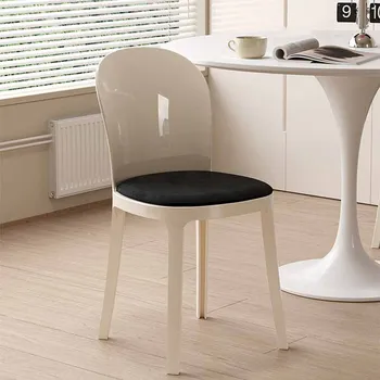 Ergonomické Minimalistický Jedálenské Stoličky Dizajnér Plastové Transparentné Kreslo Salon Styling Akryl Cadeiras Balkón Nábytok