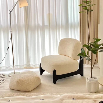 Európska Obývacia Izba, Sedacie Súpravy Nordic Luxusné Tkaniny Jeden Lenivý Gauč Jednotlivých Nežnej Bielej Wohnzimmer Pohovky, Nábytok Pre Domácnosť