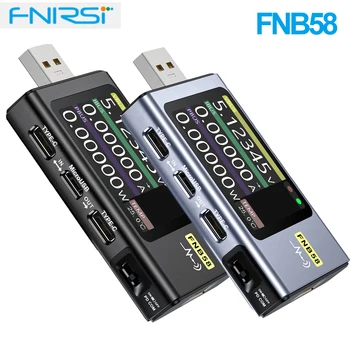 FNIRSI-FNB58 FNB48P USB Tester Voltmeter Ammeter TYP-C Rýchle Nabitie Detekcia Spúšte Kapacita Merania Zvlnenie Merania