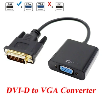 Full HD 1080P DVI Na VGA Video Kábel Converter, DVI-D 24+1 25Pin do 15 kolíkový Kábel usb Prevodník pre PC Monitore Počítača