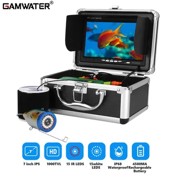 GAMWATER Zimné Podmorský Rybolov Video Kamera 15 Infračervené LED 15 Biele LED Vodotesný 7inch Monitor 1000TVL Ryby Vyhľadávanie