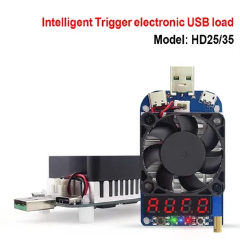 HD25 HD35 Spúšť QC2.0 QC3.0 Elektronické USB zakončovací odpor Vybíjania batérie test nastaviteľný prúd napätie 35w 40%Off