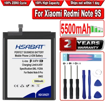 HSABAT 5500mAh BN52 Batérie pre Xiao Redmi Poznámka 9 Pro Poznámka 9S
