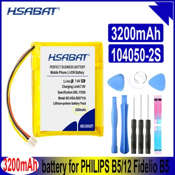 HSABAT B5 3200mAh Batérie PHILIPS B5/12 Fidelio B5 / pre PHILIPS 104050-2S 2ICP11/41/54 Batérie