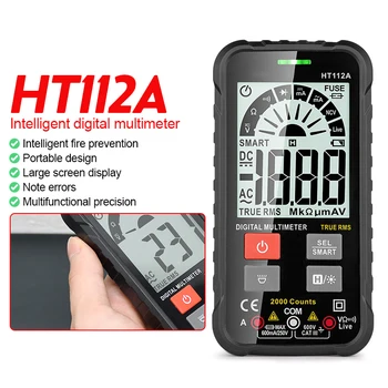 HT112 Digitálny Multimeter Auto Rozsah 600V Tester Meter Ohm Hz Kapacitné Diódy Smart Multimetro pre elektrické auto okruhu