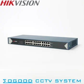 Hikvision DS-3E0524-E Nespravovaná Non-PoE 24 porty Prepínač 10/100/1000 mb / s Adaptívne Kovového Materiálu Pre IP Kamery