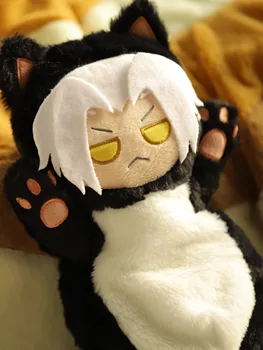 Hra Anime Final Fantasy XIV FF14 Emet-Selch Hythlodaeus Cute Cat Plyšové Mince Kabelku Kozmetická Taška Cosplay Skladovanie Tašky Prop Darček