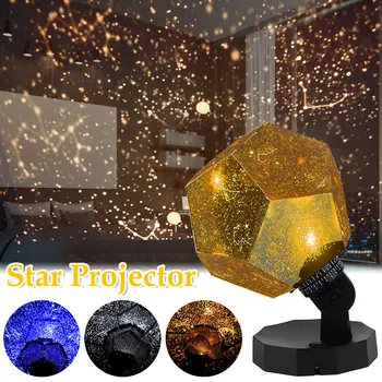 Hviezda Projektor Galaxy Lampa Hviezdne Nebo Nočné Svetlo 360° Otáčanie Nabíjateľná 3-Farebná Hviezda Oblohy Svetlo Projektora Nočné Svetlo Darček