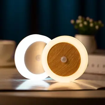 Indukčné svietidlo Vysoký Jas Snímač Pohybu Medené Mince Smart LED Svetlo Skriňa Skriňa Steny, Spálne, Lampa pre Kuchyňa