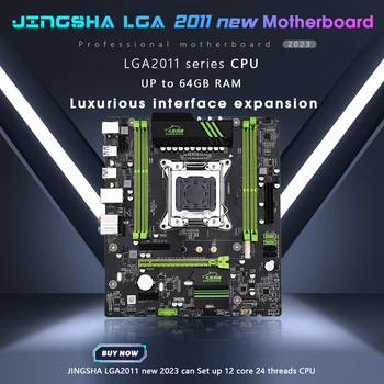 JINGSHA Novej Doske Čip Podporu E5 V1 V2 LGA 2011 Procesor S RAM DDR3 Štyri Kanály s SATA3.0 NVME M. 2 ATX