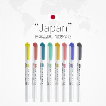 Japonsko ZEBRA 1Pcs Dvojité Hlavu Fluorescenčné Označenie Plumons Rotuladores POP Plagát Pero/Graffiti Reklama Školské potreby pre maliarov