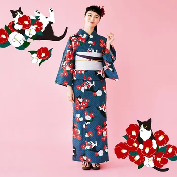 Japonský Cosplay Žena Japonskej Tradície Yukata Kimono S Obi Kvet Ročníka Večerné Šaty Cosplay Kostým Jedna Veľkosť FF2335