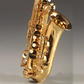 Japonský YAS-62 Alto saxofón profesionálne Alto saxofón série gold lak saxofón mosadz výroba
