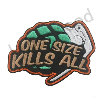 Jedna Veľkosť Zabíja Všetky Granate Patch Airsoft Paintball Taktické Odznak Nášivka