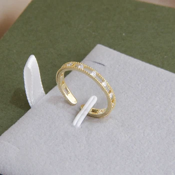 Jednoduchý Štýl Piercing Krištáľové Srdce Nastaviteľné Prstene pre Ženy 2023 Nové Módne Značky Šperky Zirconia Zásnubné Prstene Darček