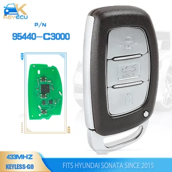 KEYECU 95440-C3000 433MHz 8A Čip Keyless-Go Smart Remote príveskom 3 Tlačidlo Fob pre Hyundai Sonata Od roku 2015