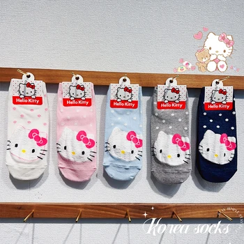 Kawaii Sanrio Ponožky Hello Kittys Y2K Anime Roztomilý Kreslený Lete Študent Pohodlné Priedušný Ochranný Nohy Hračky pre Dievčatá