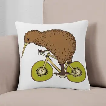Kiwi Jazda Na Bicykli S Kolesami Každodenné Vankúš Vytlačené Prípade Módne Auta Hotel Posteľ Dekor Vankúš Nie Je Súčasťou