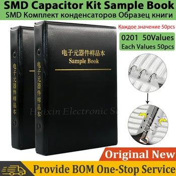 Kondenzátory Auta SMD Kondenzátorov vzorkovníka 0201 Čip Sortiment Pack 50 Hodnoty Každej Premennej Hodnotu 50pcs