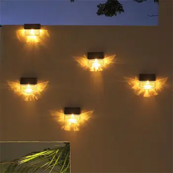 Krajina Ľahké Duálne Osvetlenie Režim IP55 Nepremokavé Odlesky Vyžaduje Dekoratívne ABS Automatické Záhradné LED Solárne Nástenné Svietidlo pre Dvore