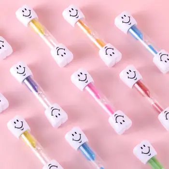 Kreatívne Farby 3min Dvojvrstvové Bezpečnosti Jeseň Dôkaz Detí Darček Mini Zub Čistenie Plastových Tvorivé Usmievavá Tvár presýpacie Hodiny