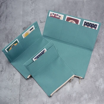 Kvalitné Plátno Látkové Vrecká na Zips, Kožené Viazaný Notebook Plánovač Príslušenstvo Pravidelné Pas Papiernictvo Skladovacie Puzdro